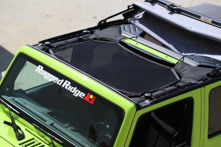 Rugged Ridge Eclipse Sun Shade Front 07-18 Jeep Wrangler JK - Bull Strap