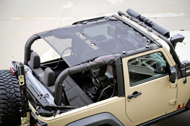 Rugged Ridge Eclipse Sun Shade Full 2-Dr 07-18 Jeep Wrangler JK - Bull Strap