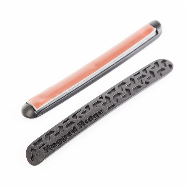 Rugged Ridge Elite Dr Hndle Inserts Black Tread 4Dr 07-18 Jeep Wrangler JK - Bull Strap