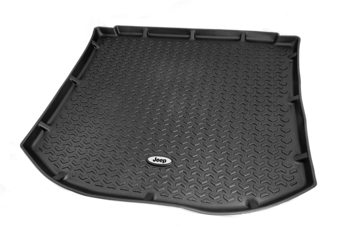Rugged Ridge Floor Liner Cargo Black 1984-2001 Jeep Logo Cherokee XJ - Bull Strap