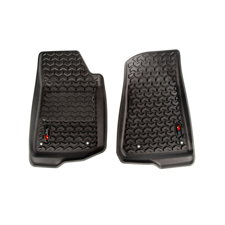 Rugged Ridge Floor Liner Front Black 2018-2020 Jeep Wrangler 2020 Gladiator JL / JT - Bull Strap