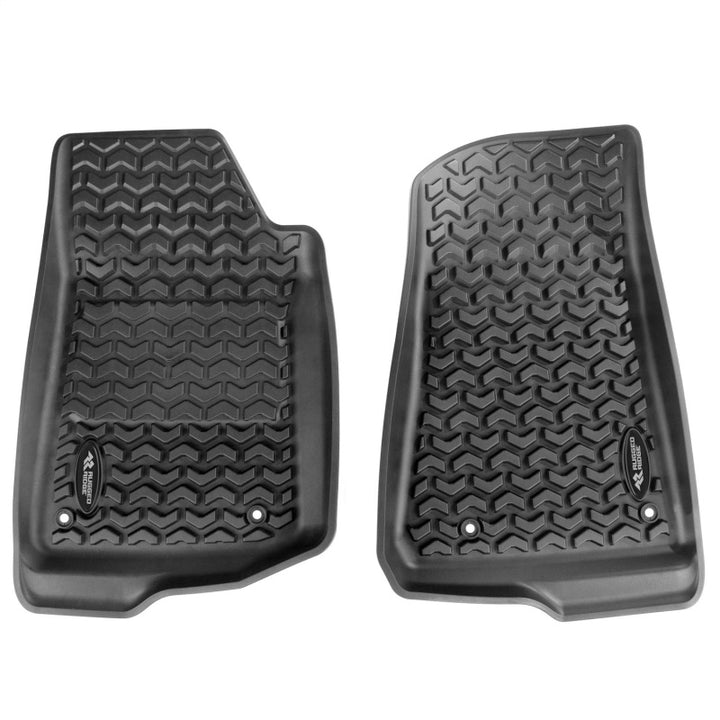 Rugged Ridge Floor Liner Kit Black F/R 20-21 Jeep Gladiator (JT) - Bull Strap