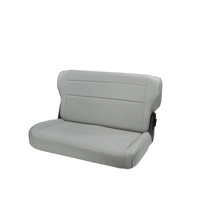 Rugged Ridge Fold & Tumble Rear Seat Gray 76-95 Jeep CJ / Jeep Wrangler - Bull Strap