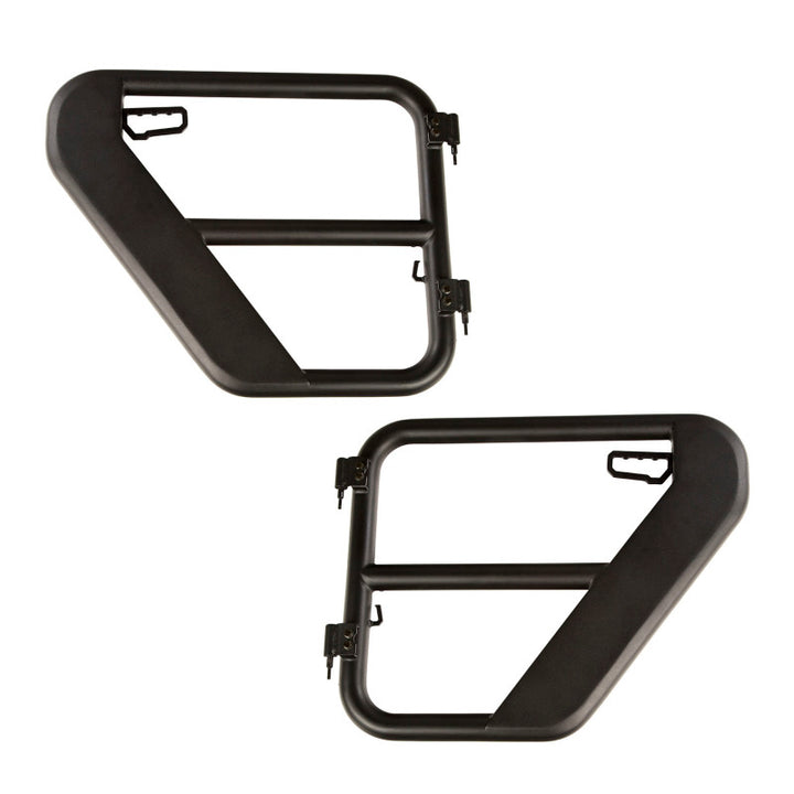 Rugged Ridge Fortis Rear Tube Doors 18-20 Jeep JL / 2020 JT - Bull Strap