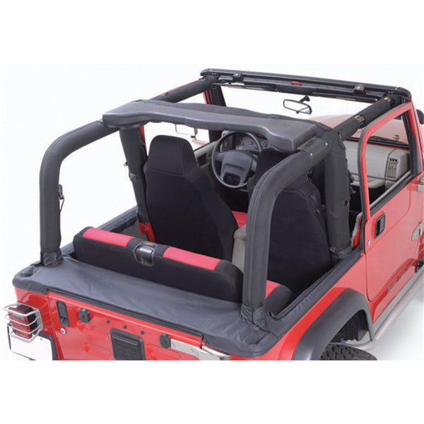 Rugged Ridge Full Roll Bar Cover Kit 92-95 Jeep Wrangler YJ - Bull Strap