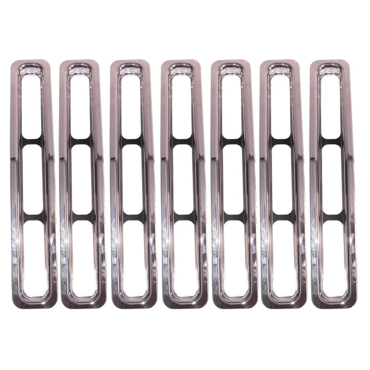 Rugged Ridge Grille Inserts Chrome 87-95 Jeep Wrangler YJ - Bull Strap
