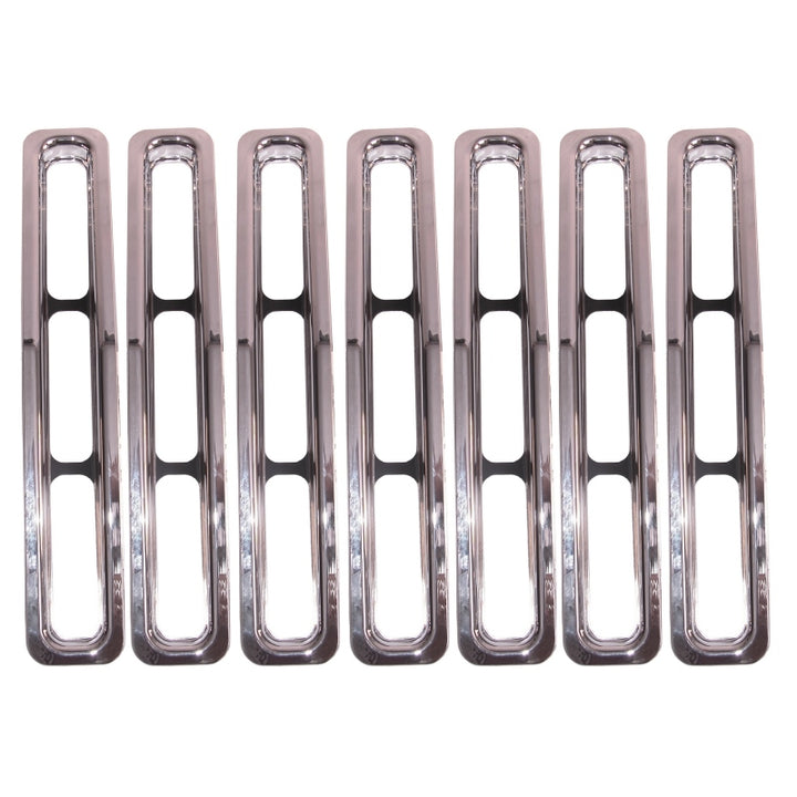 Rugged Ridge Grille Inserts Chrome 87-95 Jeep Wrangler YJ - Bull Strap