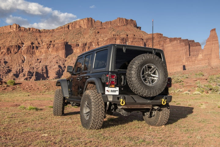 Rugged Ridge HD Bumper Rear 18-20 Jeep Wrangler JL - Bull Strap