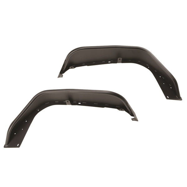 Rugged Ridge HD Steel Tube Fenders Front Pair Black 18-19 JL - Bull Strap