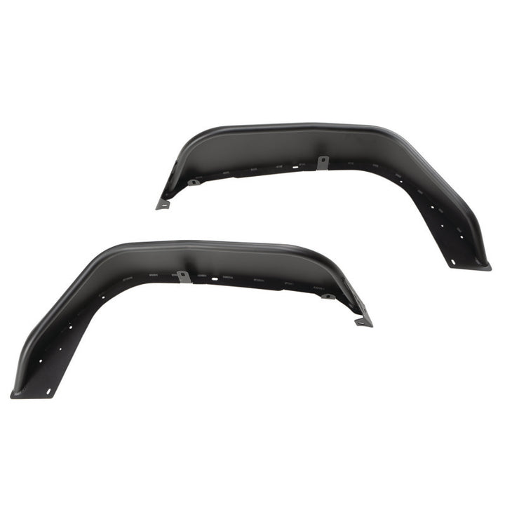 Rugged Ridge HD Steel Tube Fenders Front Pair Black 18-19 JL - Bull Strap