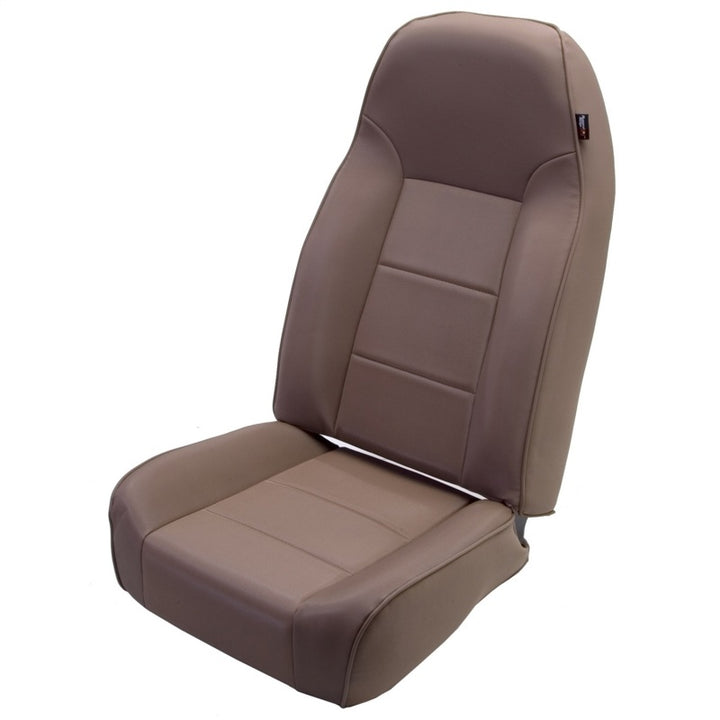 Rugged Ridge High-Back Front Seat Non-Recline Tan 76-02 CJ&Wrangl - Bull Strap