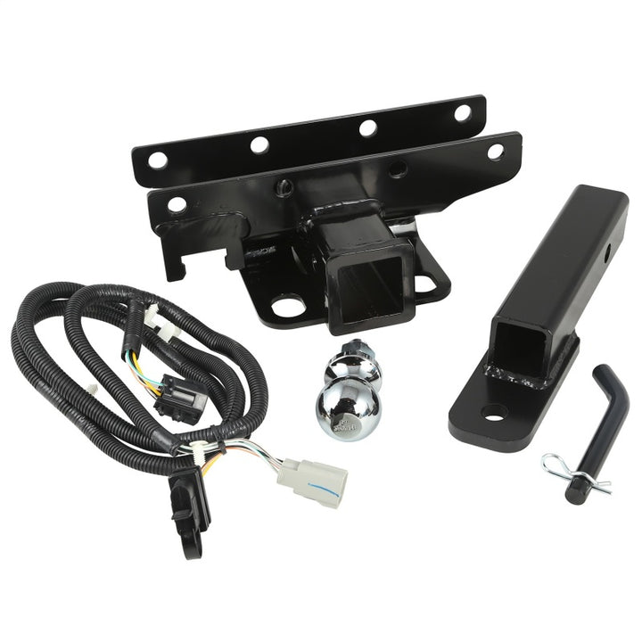 Rugged Ridge Hitch Kit with Ball 2 inch 07-18 Jeep Wrangler JK - Bull Strap