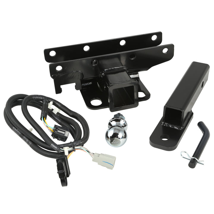 Rugged Ridge Hitch Kit with Ball 2 inch 07-18 Jeep Wrangler JK - Bull Strap