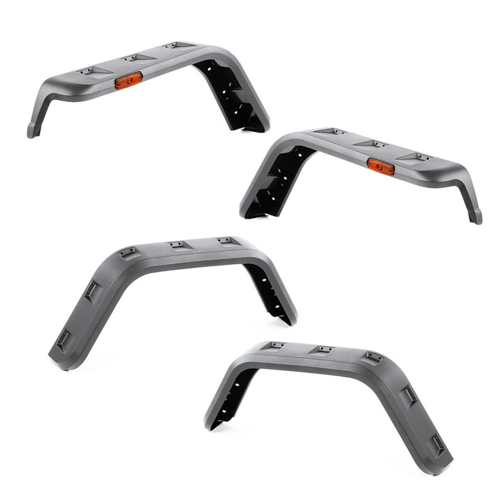 Rugged Ridge Hurricane Fender Flare Kit 97-06 Jeep Wrangler TJ - Bull Strap