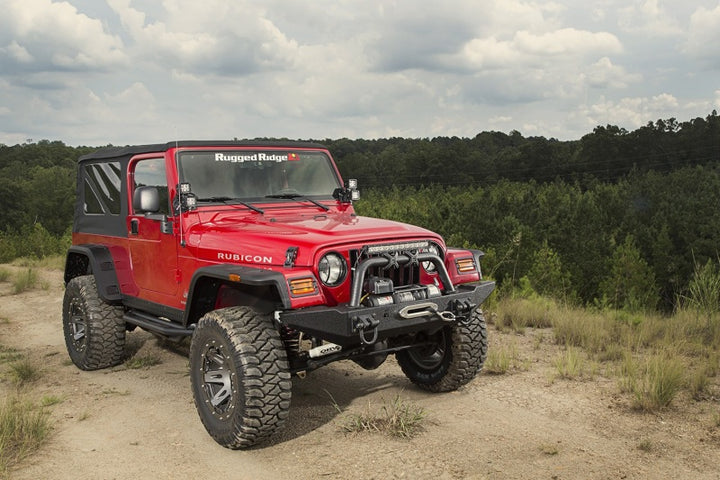 Rugged Ridge Hurricane Fender Flare Kit 97-06 Jeep Wrangler TJ - Bull Strap