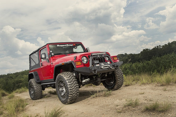 Rugged Ridge Hurricane Fender Flare Kit 97-06 Jeep Wrangler TJ - Bull Strap