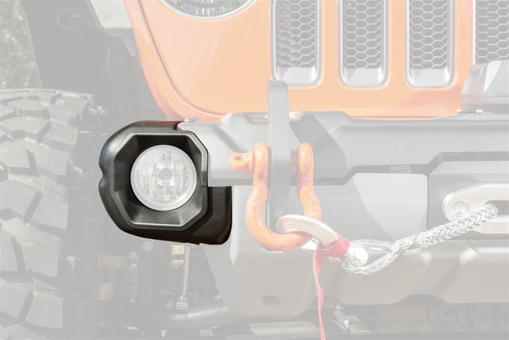 Rugged Ridge Jeep 19-22 Wrangler JL/20-22 Gladiator Venator Front Bumper Stubby Ends - Black - Bull Strap