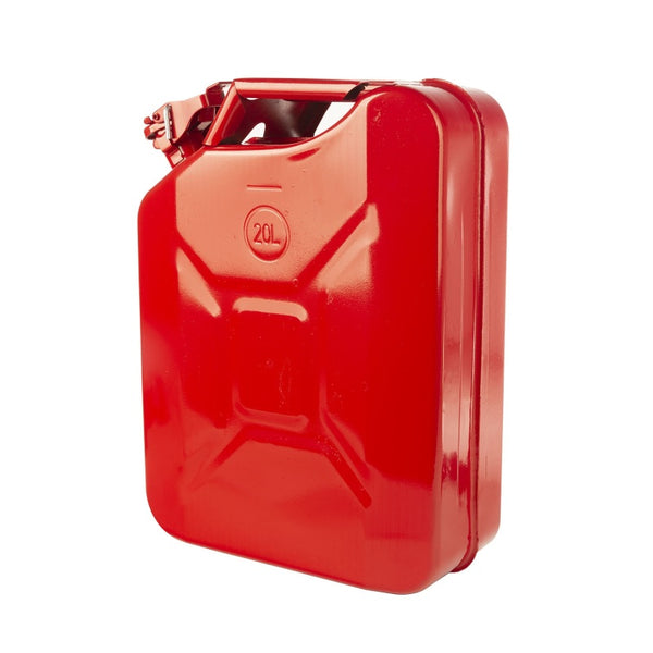 Rugged Ridge Jerry Can Red 20L Metal - Bull Strap