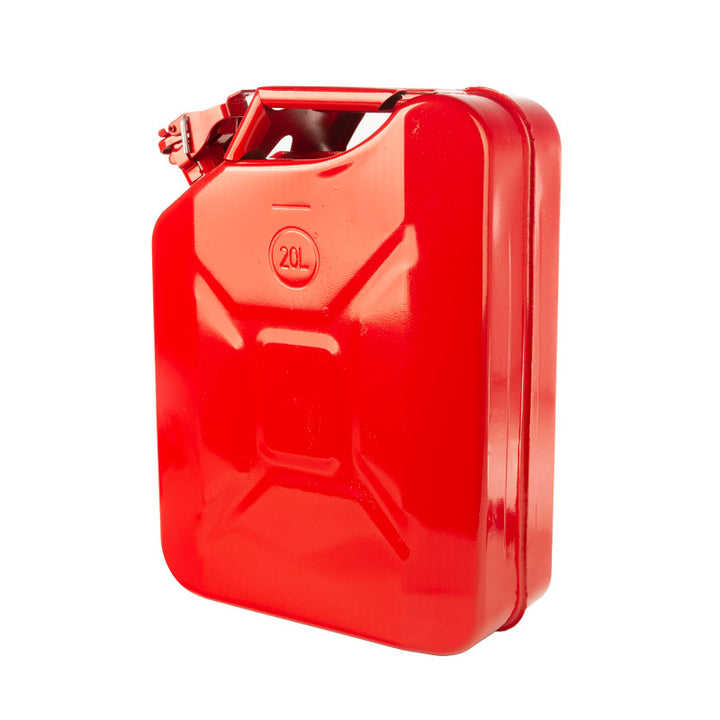 Rugged Ridge Jerry Can Red 20L Metal - Bull Strap