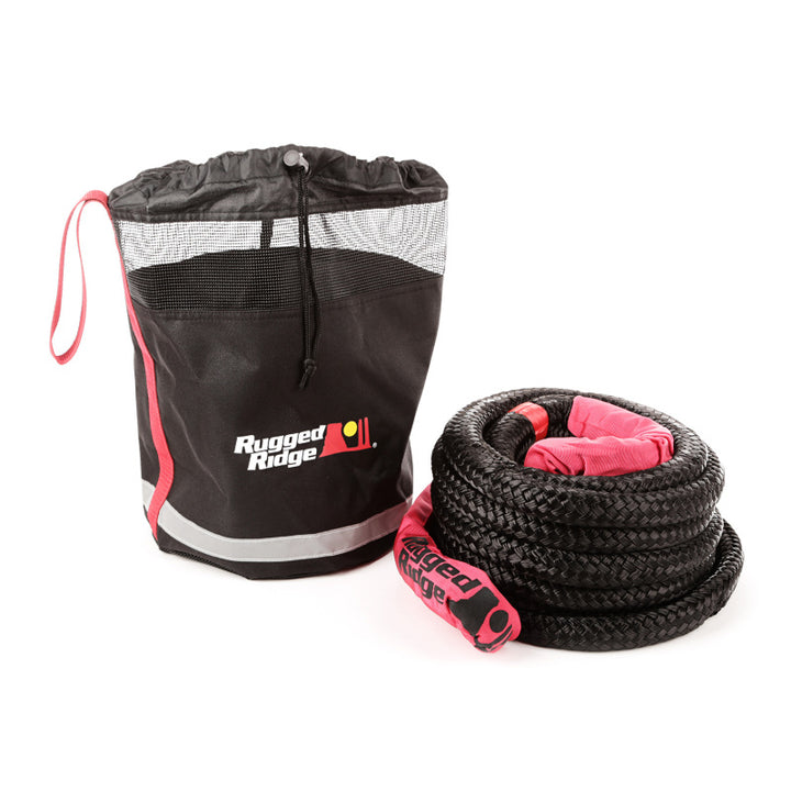 Rugged Ridge Kinetic Recovery Rope with Cinch Storage Bag - Bull Strap