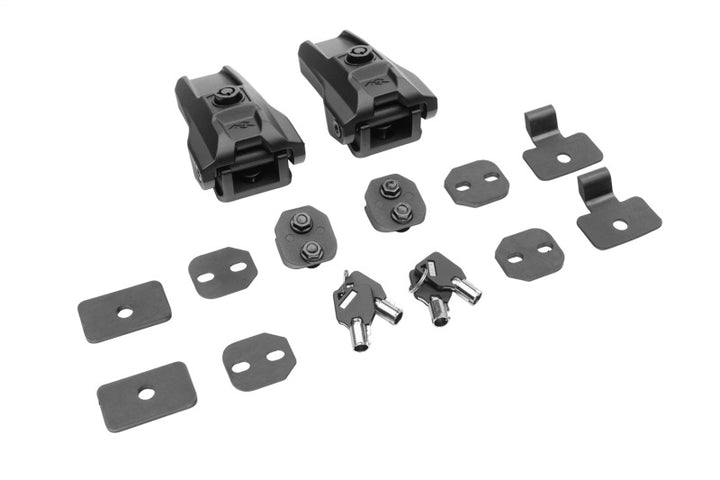 Rugged Ridge Locking Hood Catch Kit 07-18 Jeep Wrangler JKU / 18-22 Wrangler JL - Bull Strap