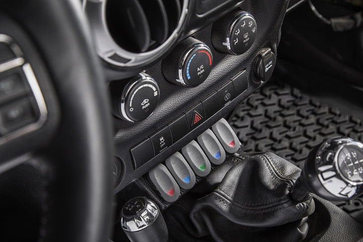 Rugged Ridge Lower Console Switch Panel 11-18 Jeep Wrangler JK/JKU - Bull Strap