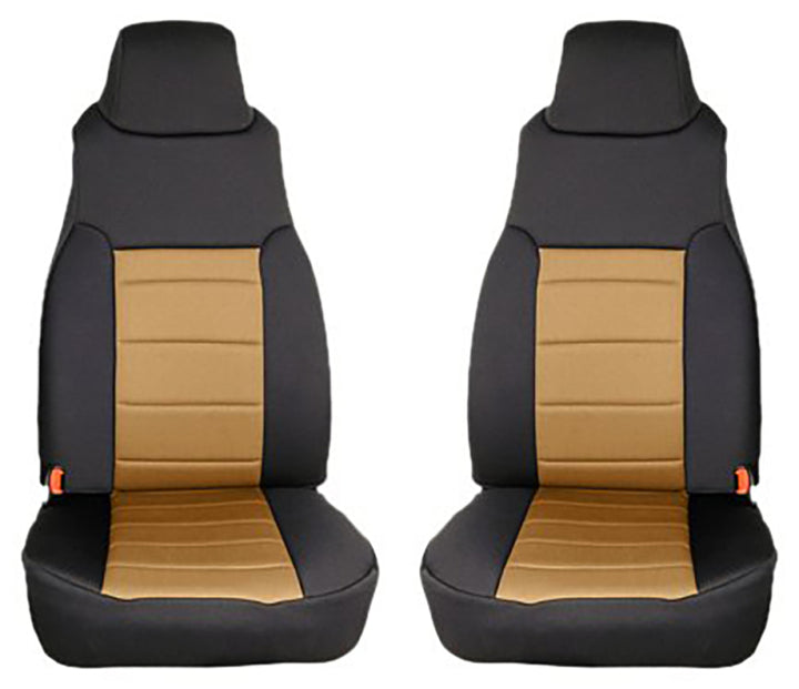 Rugged Ridge Neoprene Front Seat Covers 97-02 Jeep Wrangler TJ - Bull Strap