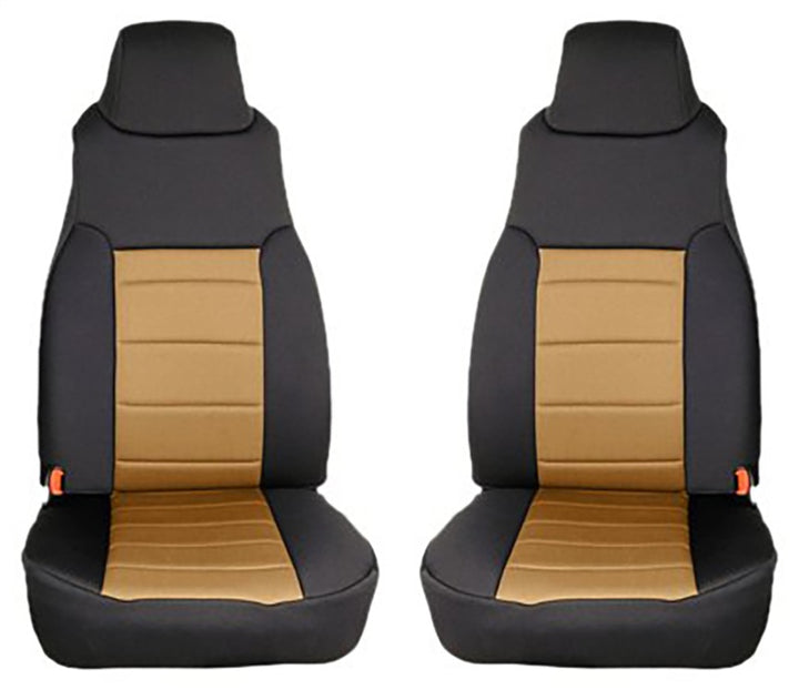 Rugged Ridge Neoprene Front Seat Covers 97-02 Jeep Wrangler TJ - Bull Strap