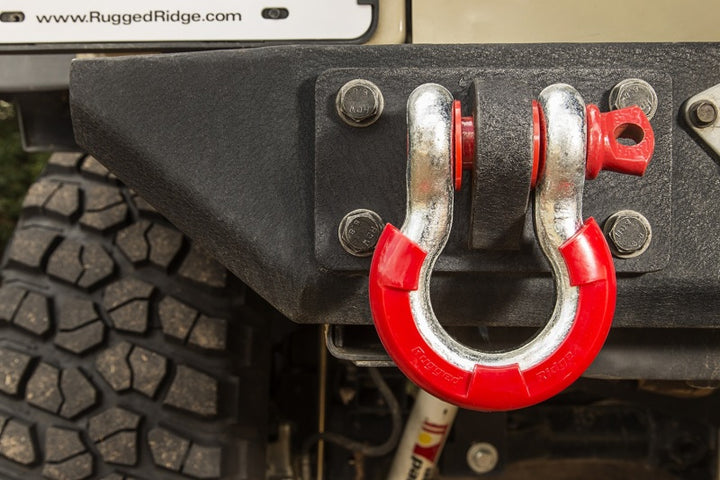 Rugged Ridge Red 7/8in D-Ring Isolator Kit - Bull Strap