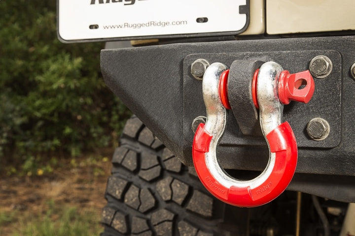 Rugged Ridge Red 7/8in D-Ring Isolator Kit - Bull Strap