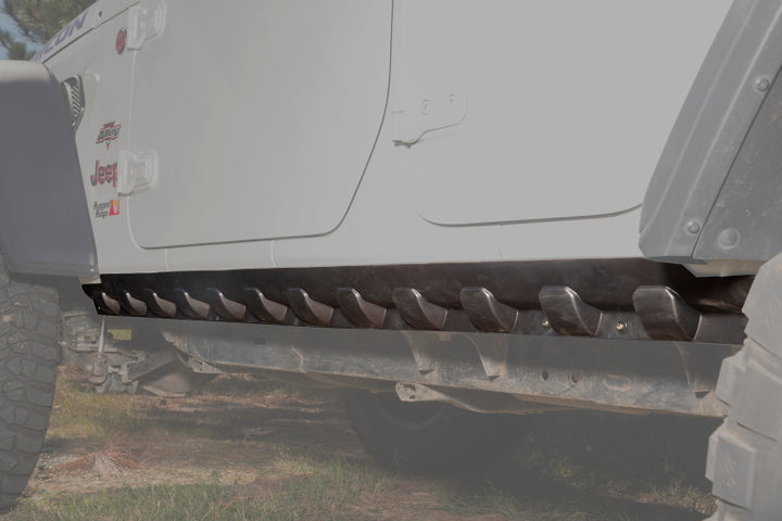 Rugged Ridge Rocker Guard Kit Body Armor 4 Door 18-20 Jeep Wrangler JL - Bull Strap
