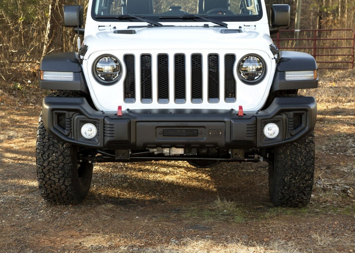 Rugged Ridge Spartacus Front Bumper Black 18-20 Jeep JL/JT - Bull Strap