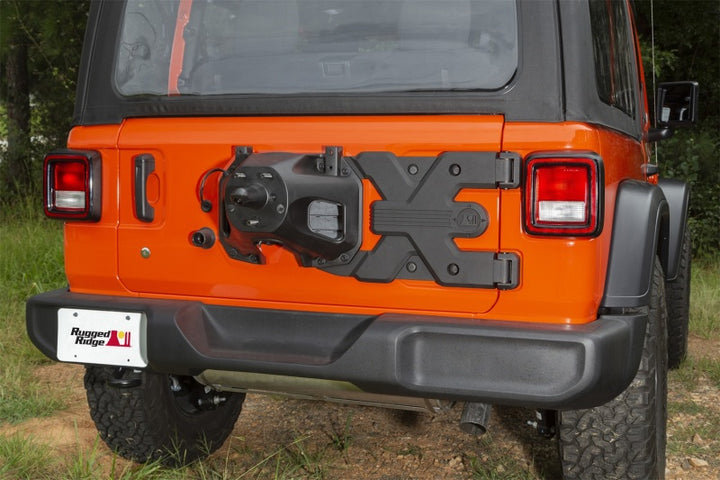 Rugged Ridge Spartacus HD Tire Carrier Hinge Casting 18-20 Jeep Wrangler JL - Bull Strap