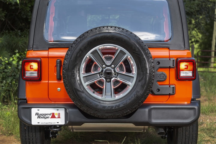Rugged Ridge Spartacus HD Tire Carrier Hinge Casting 18-20 Jeep Wrangler JL - Bull Strap