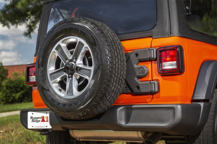 Rugged Ridge Spartacus HD Tire Carrier Hinge Casting 18-20 Jeep Wrangler JL - Bull Strap