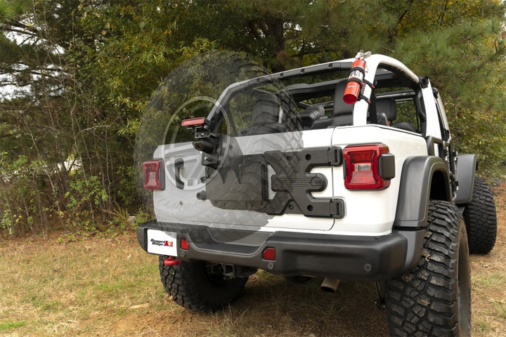 Rugged Ridge Spartacus HD Tire Carrier Wheel Mount 18-20 Jeep Wrangler JL - Bull Strap