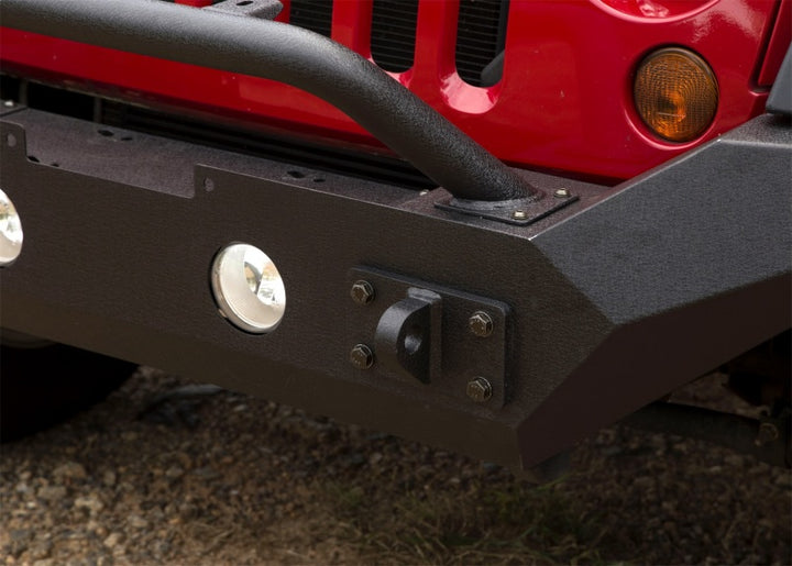 Rugged Ridge Spartan Front Bumper HCE W/Overrider 07-18 Jeep Wrangler JK - Bull Strap