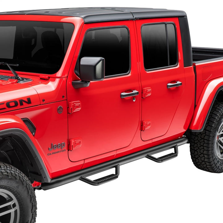 Rugged Ridge Spartan Nerf Bar Black 2020 Jeep Gladiator JT - Bull Strap
