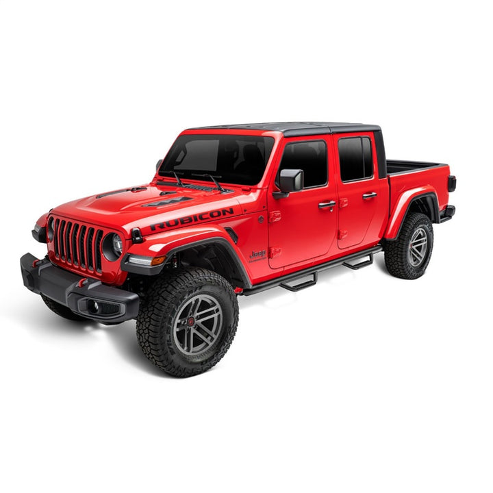 Rugged Ridge Spartan Nerf Bar Black 2020 Jeep Gladiator JT - Bull Strap