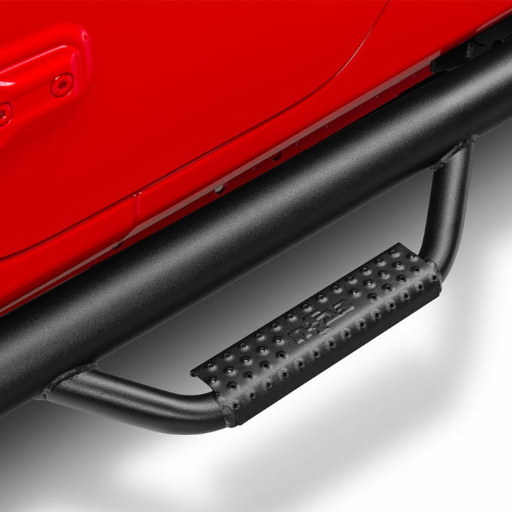 Rugged Ridge Spartan Nerf Bar Black 2020 Jeep Gladiator JT - Bull Strap