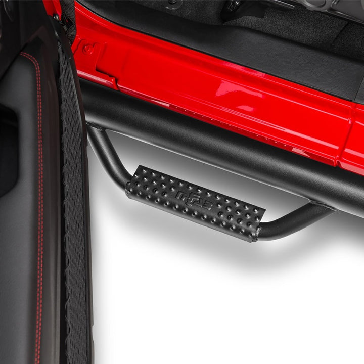 Rugged Ridge Spartan Nerf Bar Black 2020 Jeep Gladiator JT - Bull Strap