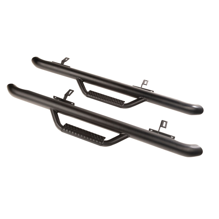 Rugged Ridge Spartan Nerf Bar Textured Black 18-20 Jeep Wrangler JL 2 Door - Bull Strap