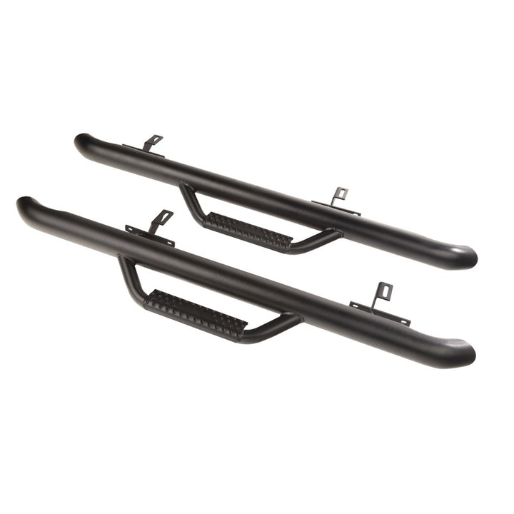 Rugged Ridge Spartan Nerf Bar Textured Black 18-20 Jeep Wrangler JL 2 Door - Bull Strap