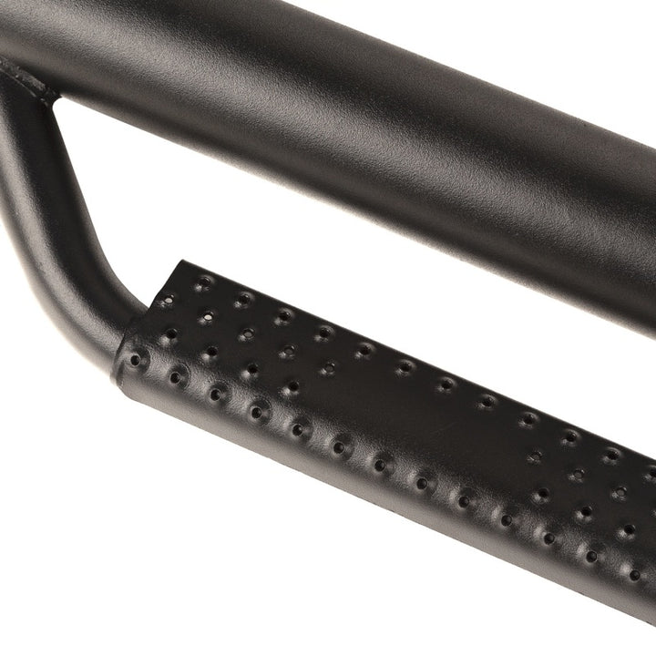 Rugged Ridge Spartan Nerf Bar Textured Black 18-20 Jeep Wrangler JL 2 Door - Bull Strap