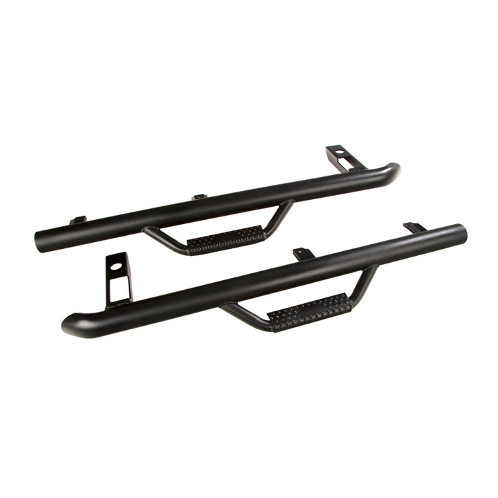Rugged Ridge Spartan Nerf Bar Textured Black 97-06 Jeep Wrangler TJ - Bull Strap