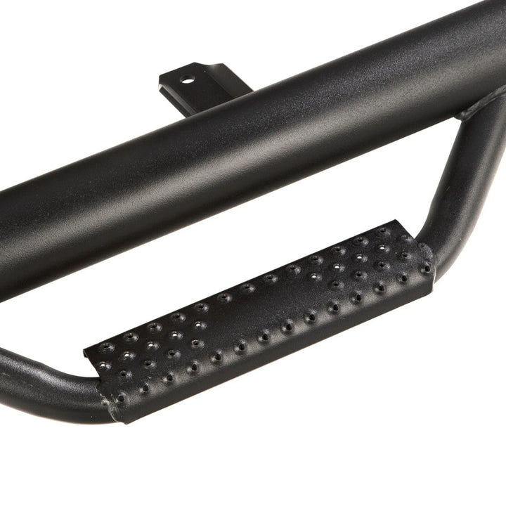 Rugged Ridge Spartan Nerf Bar Textured Black 97-06 Jeep Wrangler TJ - Bull Strap