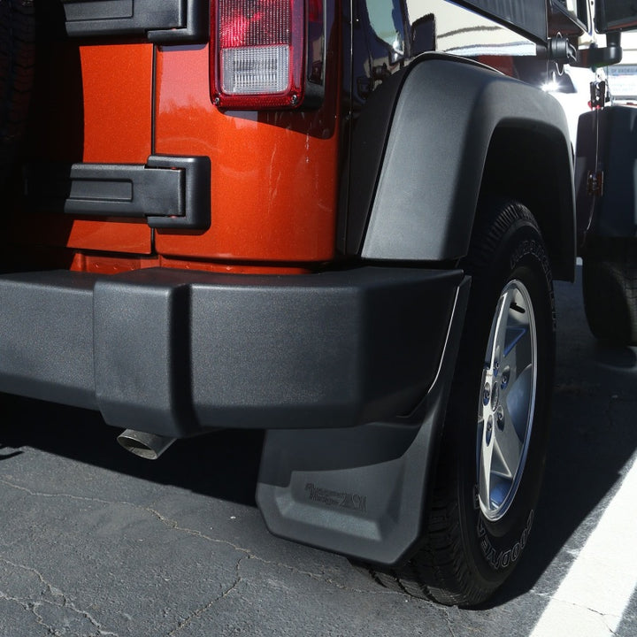 Rugged Ridge Splash Guard Kit Rear 07-18 Jeep Wrangler JK - Bull Strap