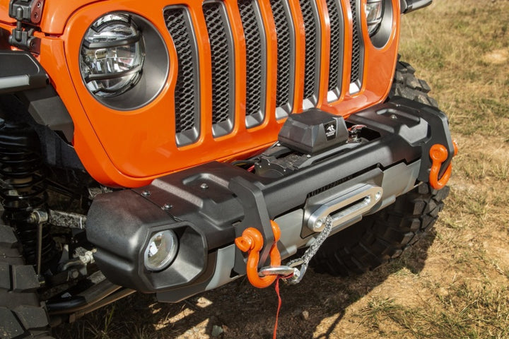Rugged Ridge Stubby Venator Front Bumper 18-20 Jeep Wrangler JL/JT - Bull Strap