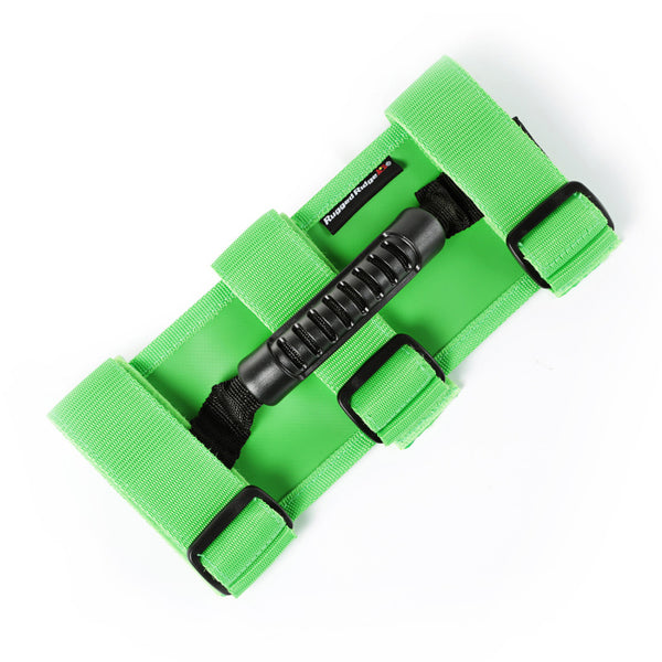 Rugged Ridge Ultimate Grab Handles Green 55-20 CJ/Jeep Wrangler /JT - Bull Strap