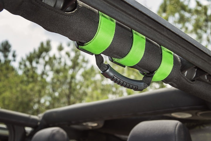 Rugged Ridge Ultimate Grab Handles Green 55-20 CJ/Jeep Wrangler /JT - Bull Strap